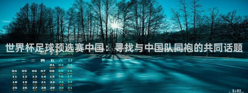 世界杯2026赛程：世界杯足球预选赛中国：寻找与中国队同袍的共同话题